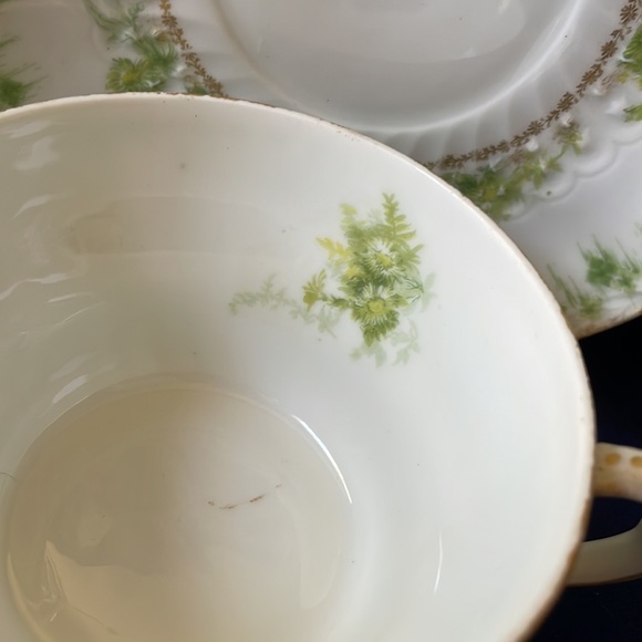 GDA Limoges France porcelain tea cup & saucer set antique - Picture 8 of 13